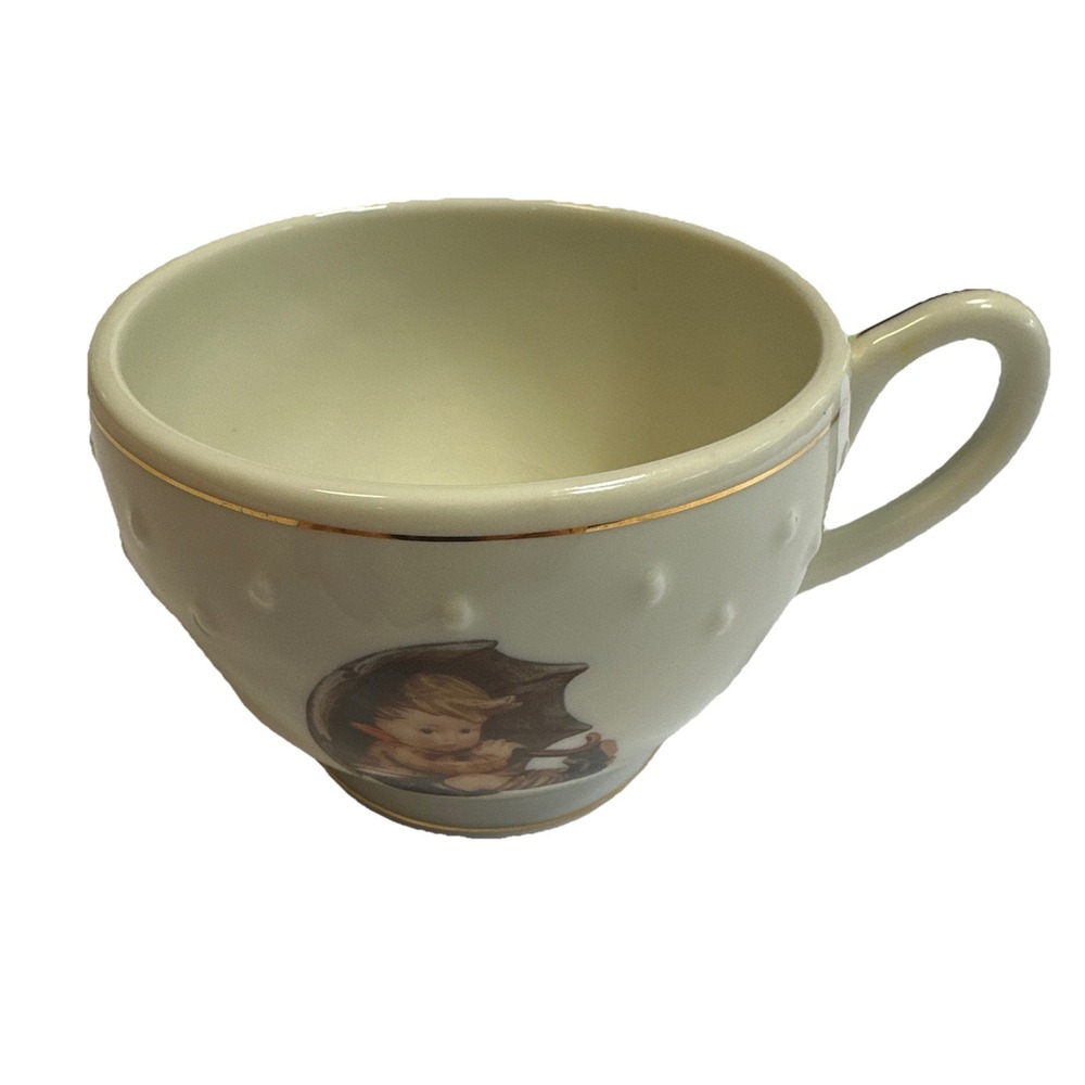 VTG Porcelain MJ Hummel Umbrella Boy Coffee‎ Tea Cups Danbury Mint Collectebile